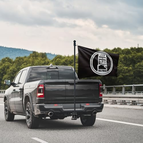 Pack of 2 - FFN 5’ Foot Premium Tangle-Free Carbon-Fiber Flag Poles - Each pole set with 2 adjustable Flag Rings - Ideal f...