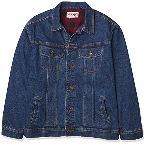 Wrangler mens Flannel Lined Denim Jacket