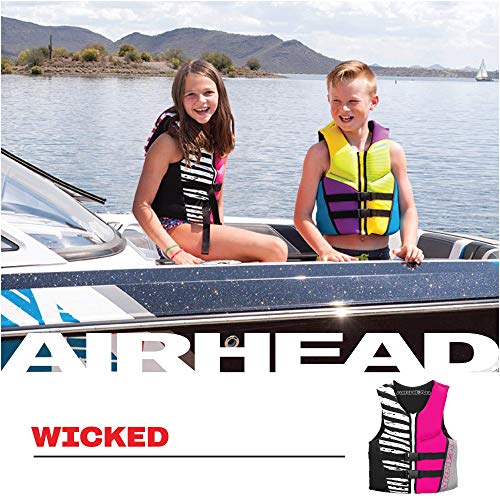 Airhead Wicked Kwik-Dry NeoLite Flex Life Jacket, Youth and Women's, US Coast Guard Approved