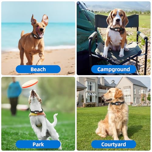 TTPet GPS Wireless Dog Fence, Electric Pet Fence System, IPX6 Waterproof Collar, Beep Vibration Shock Correction, for Dogs...