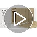 furlinkhm Folding Dining Table Set for 4, Dinner Table with 4 Leather Chairs and Shelves, Space Saving Foldable Dining Tab...