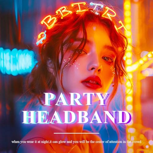 Zoestar Light Up Happy Birthday Headband Led It's My Birthday Hair Accessories for Women