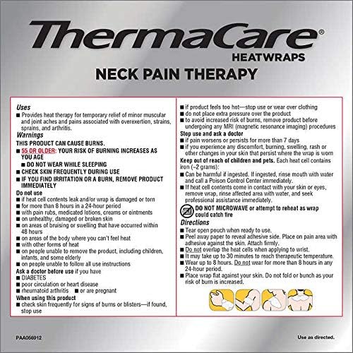 ThermaCare Advanced Neck Pain Therapy HeatWraps - Air-Activated Heat Pads for Neck, Shoulder, & Wrist Pain Relief - Up to 16 Hours - Clinically-Proven - Flexible Fit for Targeted Comfort - 9-Count