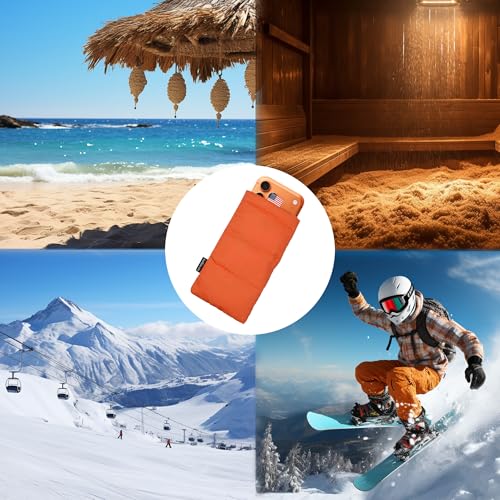 SAFACUS Thermal Phone Case Prevent OVERHEATING in The Sun, Cellphone Pouch for Camping Prevents Freezing, Extends Battery ...