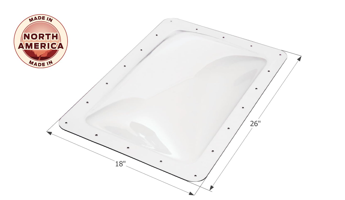 ICON RV Skylight - SL1422C - Clear, Fits 14"x22" Openings, 16"x26" Overall, Outer Dome Skylight Covering Replacement for RV, Camper, Motorhome, Food Truck, or Trailer, UV Protected & Impact Resistant