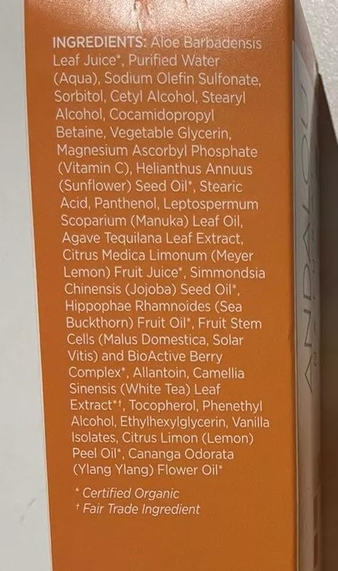 Andalou Naturals Cleanser Crmy Meyer Lemon