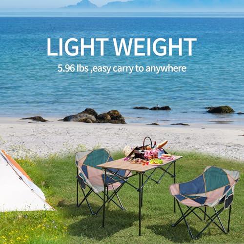 2 Pack Camping Chair for Adults, Portable Folding Sofa Chair, Easy Set Up Patio Chair Lawn Padded Seat Camping Stool Chair...