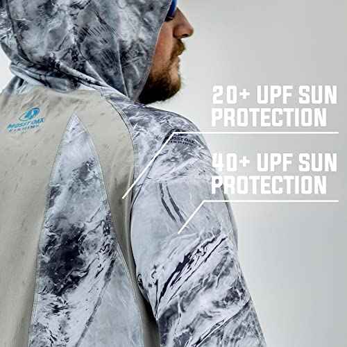 Mossy Oak Men's Lightweight Sun Hoodie, Hooded Fishing Shirts