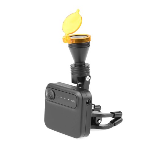 OUBO Clip-on Type 5W LED Headlight Magnetic Chuck Design Adjustable Brightness Headlamp with Extra Batteries for Loupe