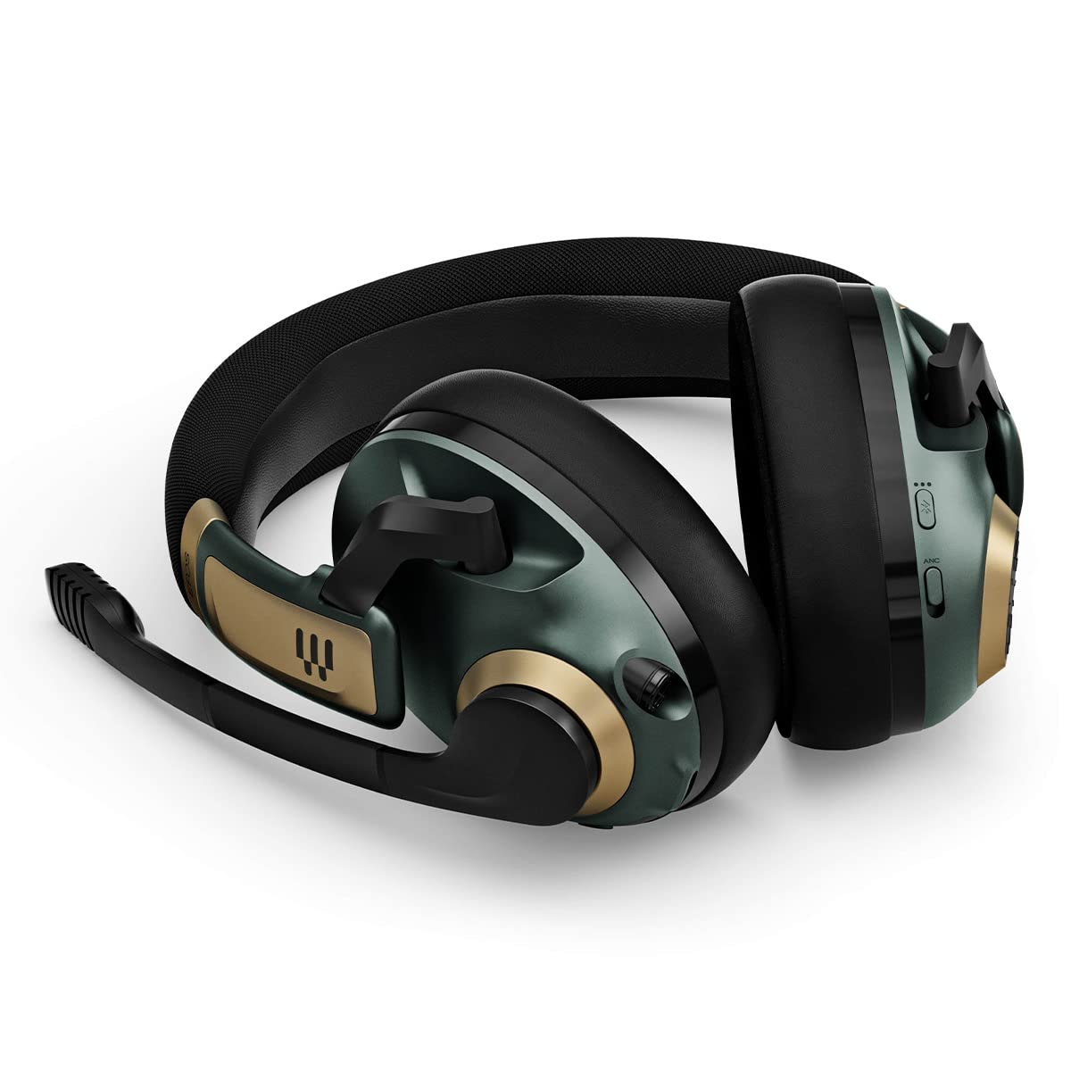 EPOS H3Pro Hybrid Gaming Headset - Noise-Cancelling, Bluetooth, Faux Leather, All-size - Racing Green