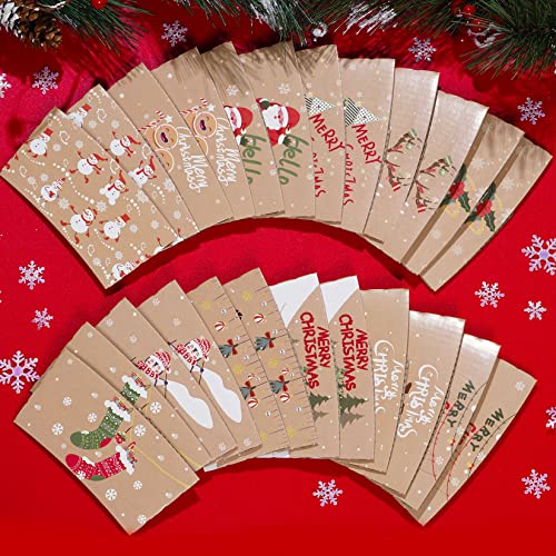 Hmxpls 24 Packs Christmas Santa Coffee Cups Sleeves, Disposable Hot Chocolate Cocoa Cup Sleeves for 12oz 16oz Hot Drinks &...