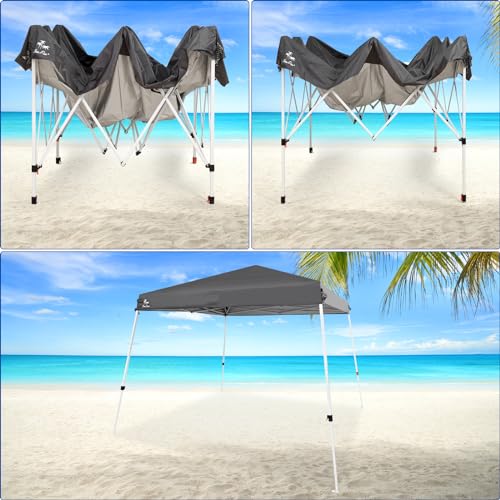 Abba Patio 10x10 Slant Leg Canopy Tent, Outside Canopy, Portable Commercial Canopies Shelter with Carry Bag, Waterproof U...