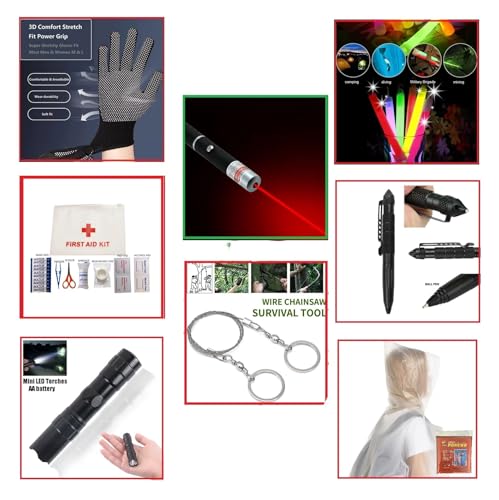 29-in-1 Outdoor Survival Gear Kit with Heavy-Duty Storage Bag, First Aid & Fire Starter – Emergency Tools for Camping Hik...
