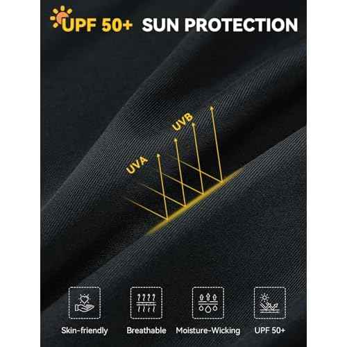baleaf Men's Long Sleeve Running Shirts Sun Protection UV UPF 50+ T Shirts Workout Athletic Gym Quick Dry Zip Pocket