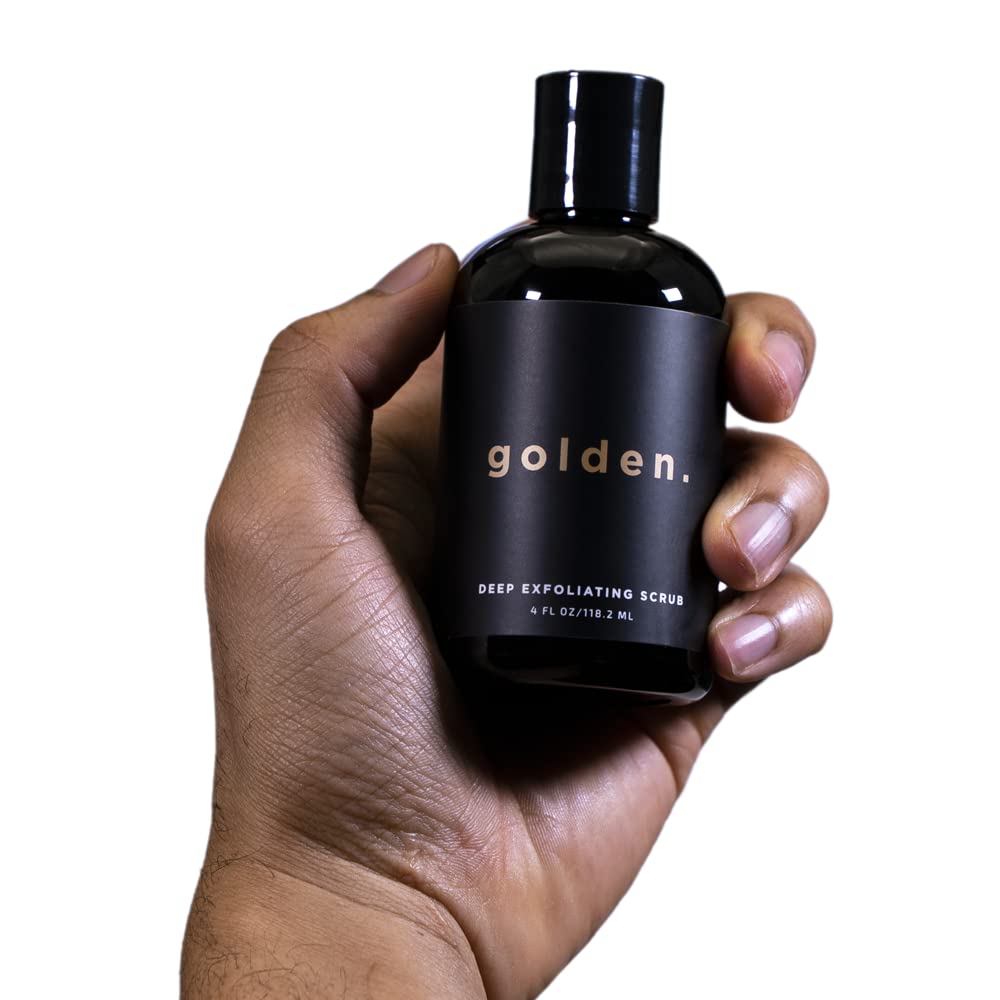 Golden Grooming Co. Exfoliating Scrub for Men | Deep Cleansing Face Wash with Coconut Oil & Aloe Vera | Refreshes & Revitalizes