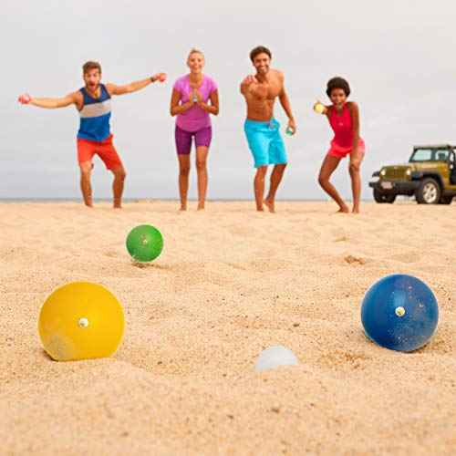 Franklin Sports Bocce Ball Set ? 8 Wooden Bocce Balls and 1 Pallino ? Beach, Backyard Lawn or Outdoor Party Game - Made in Italy