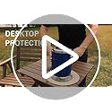 YEFU Tabletop Fire Pit 9.7 x 7.1 in, Low Smoke Camping Stove for Outdoor & Patio, Fueled by Pellets or Wood, Safe Burning ...