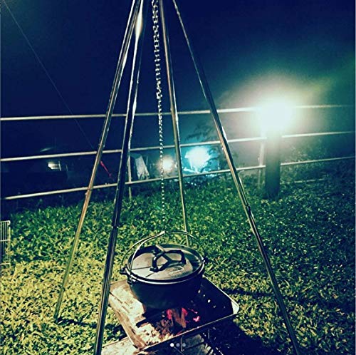 camping moon Weight Resistance 90KG Premium Fire Playstand All Stainless 304 Bonfire Tripod JP-MT-130