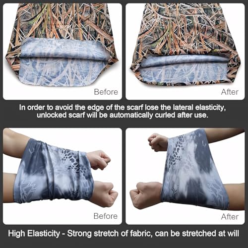 Camouflage Neck Gaiter Camo Balaclava Face Cover for Men Fishing Outdoor Sports