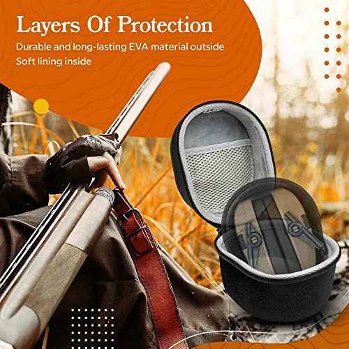 Walkers Razor Slim Electronic Lightweight Shooting Hunting Range Hearing Protection Muffs (Black) Bundle with Protection Case (2 Items)