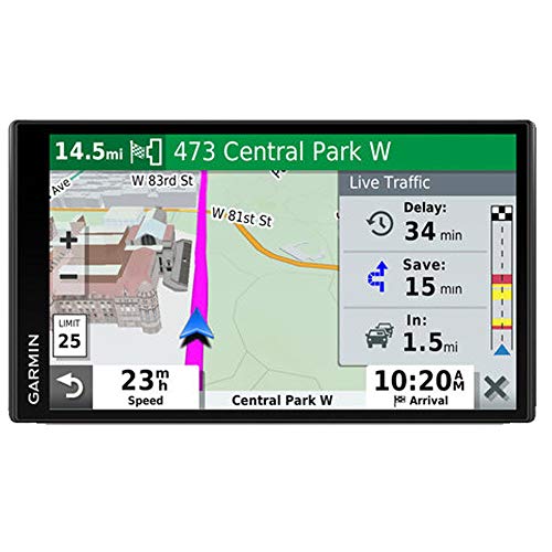 Garmin 010-02038-02 DriveSmart 65, Built-in Voice-Controlled GPS Navigator with 6.95” High-Res Display, Black