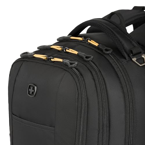 SwissGear Cecil 5505 Laptop Backpack, Black/Gold, 18-Inch