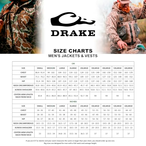 Drake Waterfowl Men's MST Eqwader Insulated Fleece-Lined Waterproof Windproof Breathable Adjustable Outdoor Hunting Zip Vest