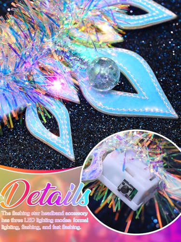 Urieo Christmas Light Up Headband LED Halo Headbands Holiday Hair Accessories for Women