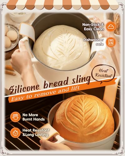 RYMTOX Complete Sourdough Starter Kit | Easy to Clean & Use for Beginners & Bakers | Natural Rattan Proofing Basket with F...