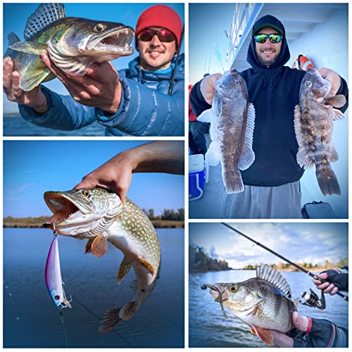 PLUSINNO Fishing Rod and Reel Combo,Fishing Pole,Telescopic Fishing Rod Kit with Spinning Reel, Telescopic Fishing Pole wi...