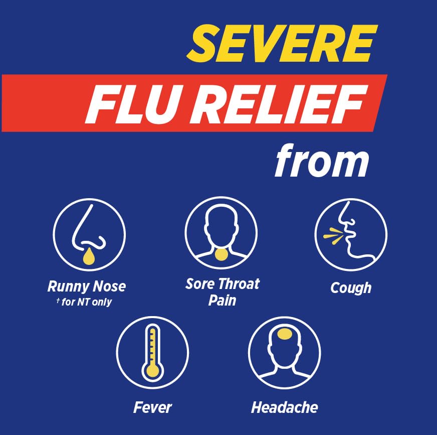 Theraflu Max Strength Daytime & Nighttime Flu Symptom Relief Honey Lemon Flavor Powder & Daytime Flu Symptom Relief Honey Lemon Powder, 6 Daytime + 6 Nighttime, & 6 Honey Lemon Flavor Powder Packets