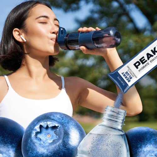 PeakH20 Electrolytes Powder Hydration Packets | Berry Blue | 72 Servings | Sugar Free Water Flavor Packets for Workout Rec...