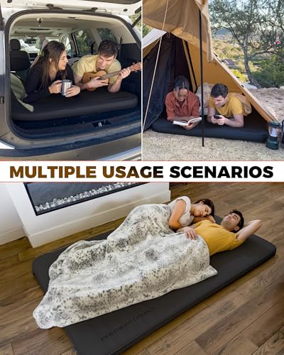 KingCamp PREMIUM DOUBLE Self Inflating Sleeping Pad with Air Pump, 7.5 R-Value Air & Foam Camping Mattress 2 Person, 3" Th...