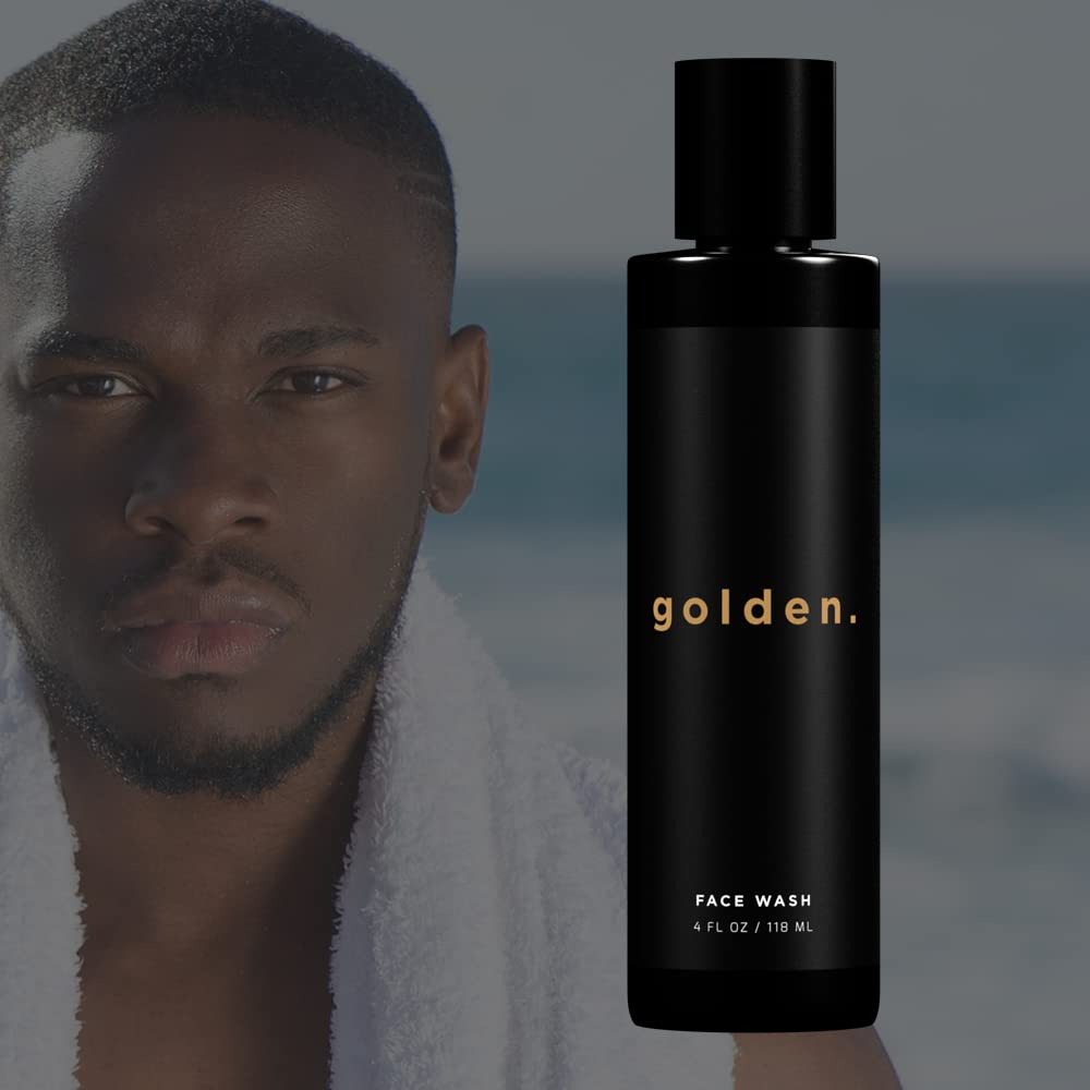 Golden Grooming Co. Men's Face Wash | Aloe Vera & Vitamin E | Natural Facial Cleanser for Sensitive & Oily Skin | Deep Cleansing