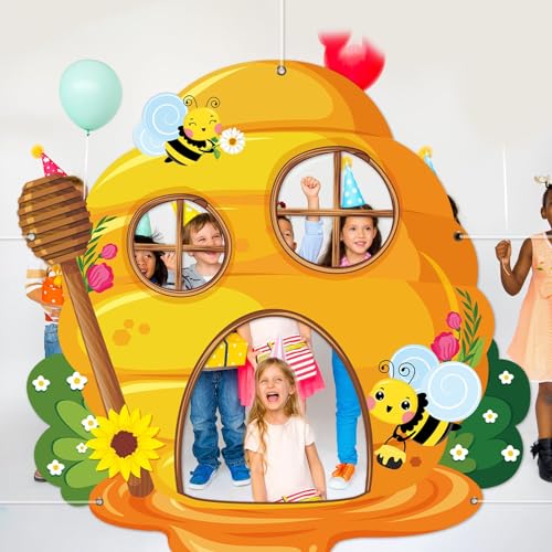 Large Honeycomb Shaped Photo Prop Selfie Frame Bee Theme Party Decor Honey Bee Photo Booth Props Honeycomb Backdrop Banner...