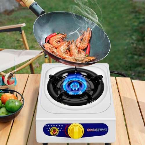 Dr.Camp 10000 BTU Automatic Ignition single burner garden yard camping camp hiking propane cooker stove with CSA listed re...