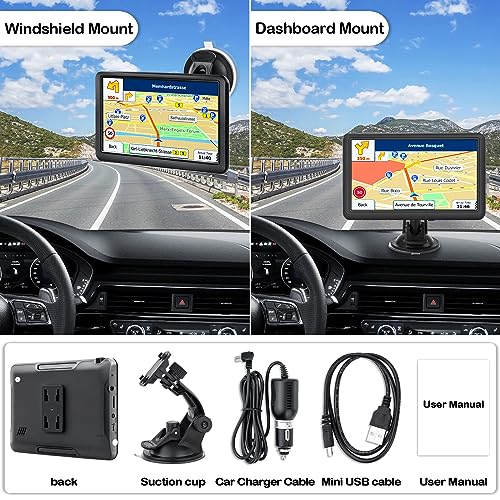 OHREX GPS Navigator for Car Truck RV Trucker, Truck GPS Commercial Drivers 2025, Lifetime Free Maps Updates, with 7 inch T...