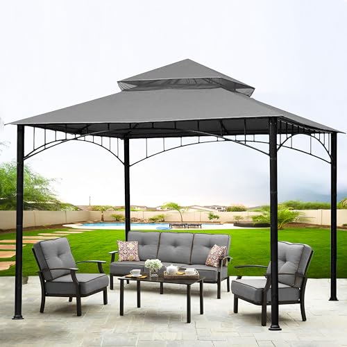 SCOCANOPY Replacement roof Compatible with Target Madaga Gazebo Model L-GZ136PST,Grey