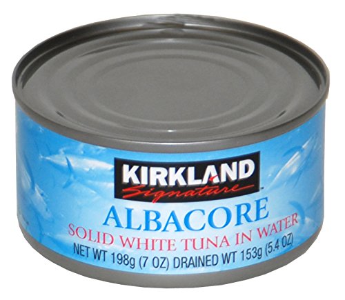 Kirkland Albacore Solid White Tuna in Water - Pack of 4 Cans (Each can 190g / 7oz)