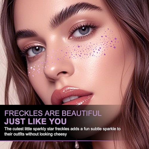 Wendy 10PCS Glitter Freckles Face Tattoo, Makeup Patches - Face Glitter Makeup Speckles, Waterproof Face Glitter Speckles ...
