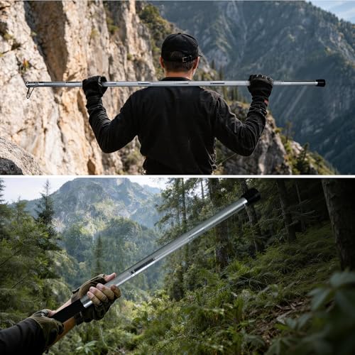 Hiking Tactical Stick, Walking Staff with 16 in 1 Outdoor Multitool Gear, All-Terrain Camping Gear for Hiking & Trekking, ...