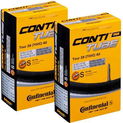 Continental Tour 28 700x32-47 / 28x1.5-1.75" - 42mm Presta Valve - Pack of 2 Tubes