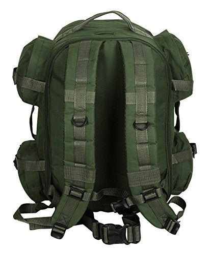 Men's Large OD Green Expandable Tactical Molle Hydration-Ready Backpack Daypack Bag