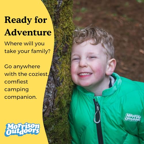 Mighty Mo 20° Down Kids Sleeping Bag (Ages 3-5). The Warmest, Lightest Camping Sleeping Bag for Kids Ages 3-5.