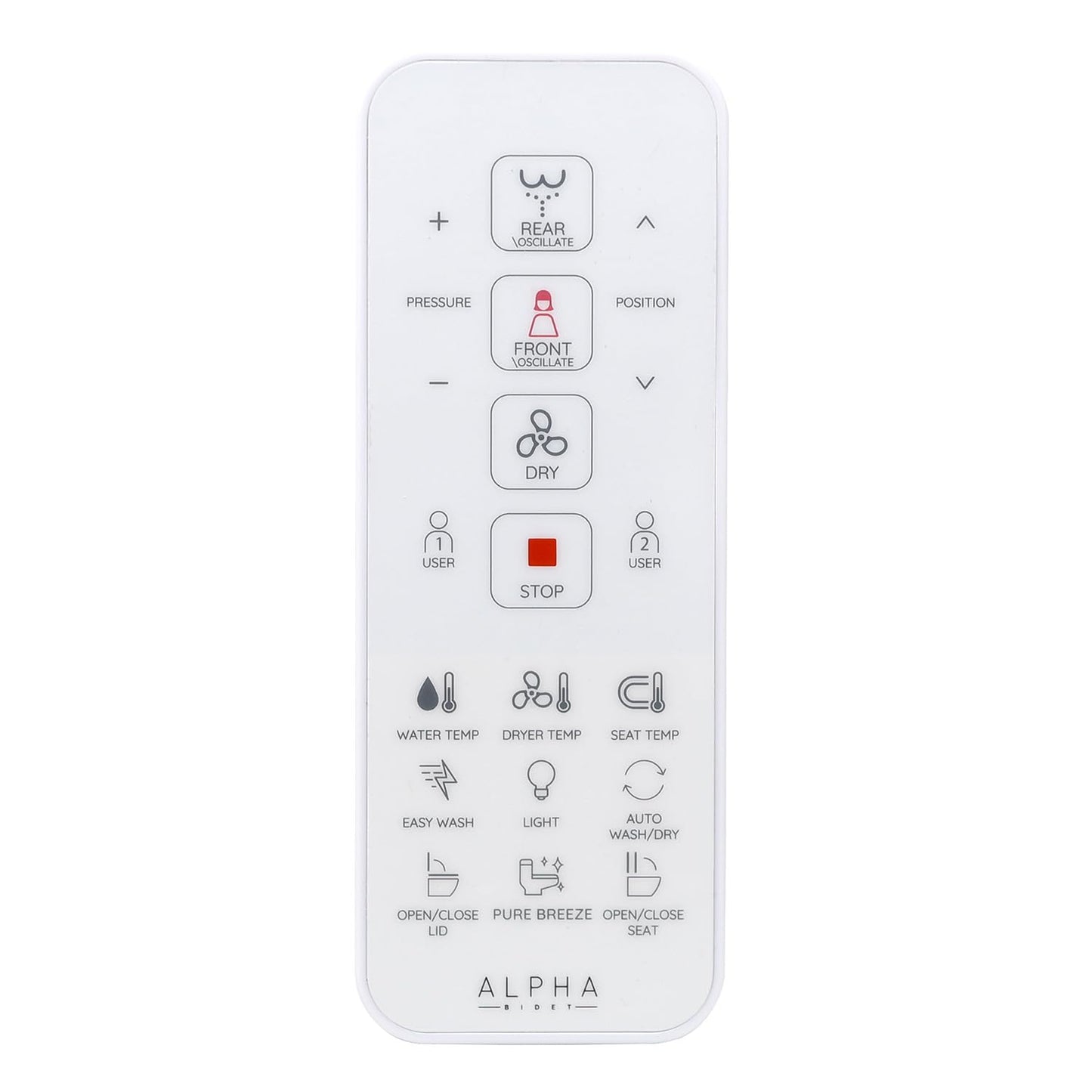 ALPHA BIDET UXA Pearl Auto Bidet Toilet Seat in Elongated White | Endless Warm Water | Automatic Lid and Seat | Arced Stainless Steel Nozzle | LED Nightlight | Dryer | Deodorizer | 3 Year Warranty