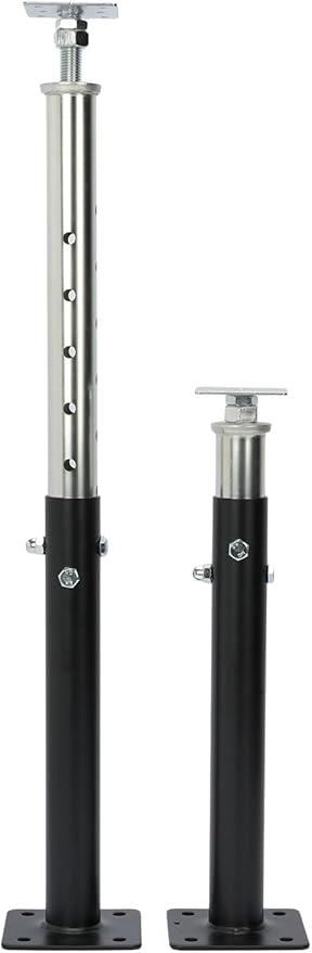 2 PCS Adjustable House Jacks Post for Leveling, 19"- 36"(1'7"-3') Floor Joist Support Jack for Basement and Crawl Space, 4400 lbs Max Load Capacity(Each), Galvanized Steel, Black