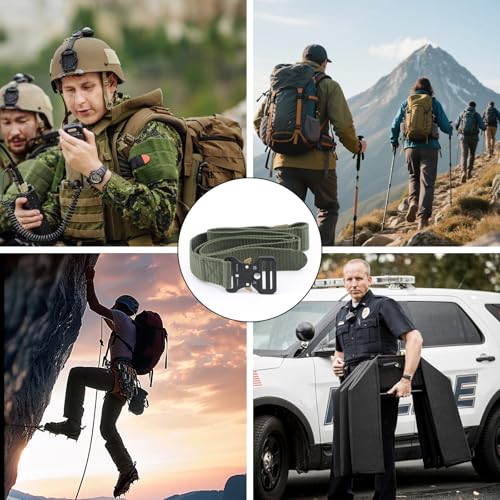 Tactical Belt-1.5" Nylon Web Work Belt for Military & Hiking with Heavy Duty Quick Release Buckle,Valentine Gift for Men