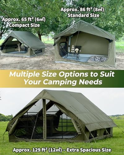 GOTENTIFY Inflatable Camping Tent, Luxury Glamping Design with Skylight, Oxford Fabric