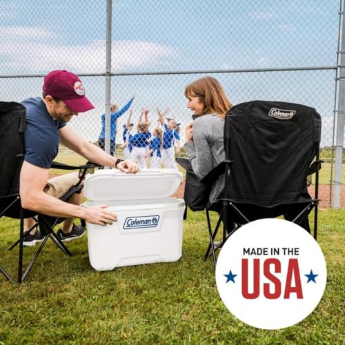 Coleman Marine Cooler with Fully Insulated UV Guard Lid & Body, Keeps Ice for 3+ Days, Great for Boating & Fishing, 52qt/1...