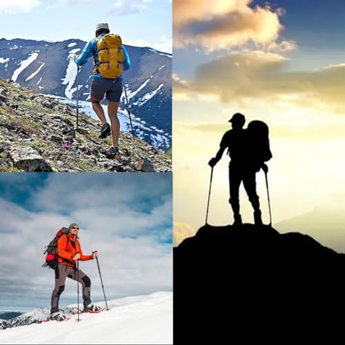 YOBOKO Aluminum Alloy Walking Sticks & Foldable Anti-Slip Hiking Stick - Length Adjustable for Elderly